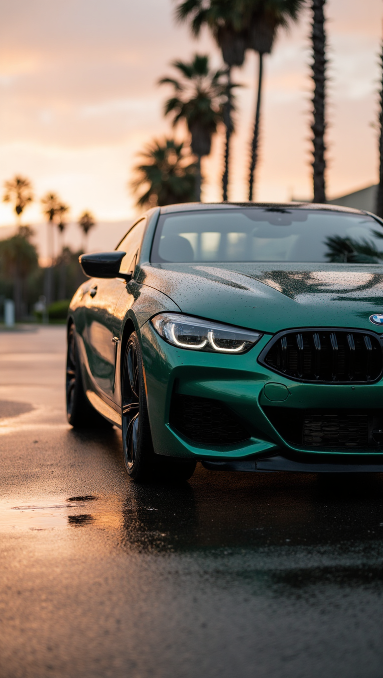 BMW M8 coupe after Diamond mobile auto detailing in Jacksonville FL with deep gloss finish.