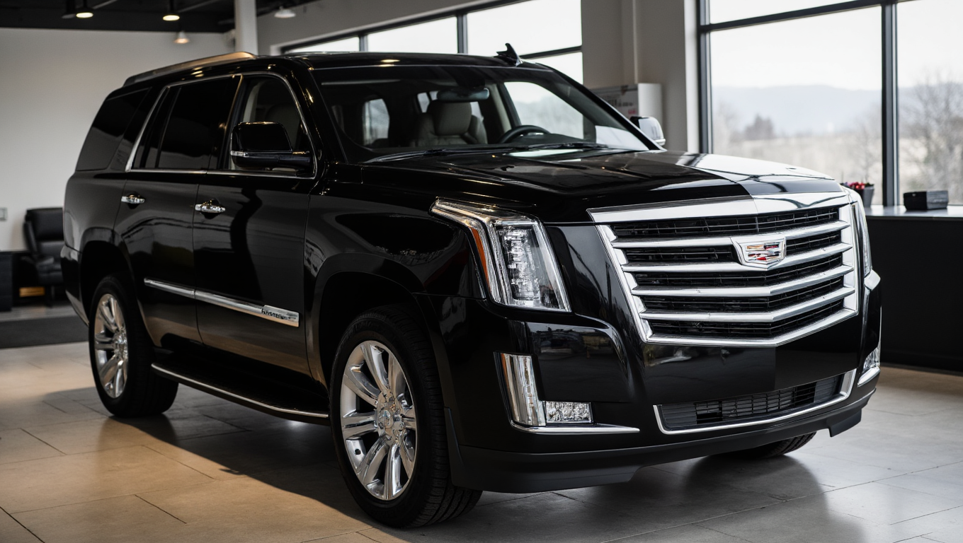 Cadillac Escalade after executive mobile auto detailing in Jacksonville FL with deep gloss finish.